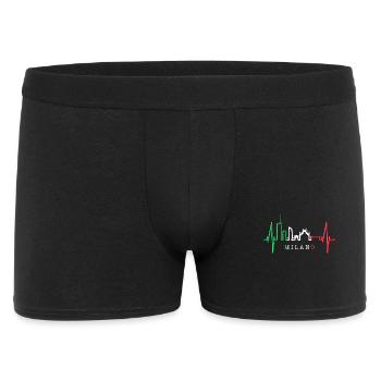 Milan Skyline Italie Heartbeat Fan Love Milano - Boxer Homme - noir - Devant