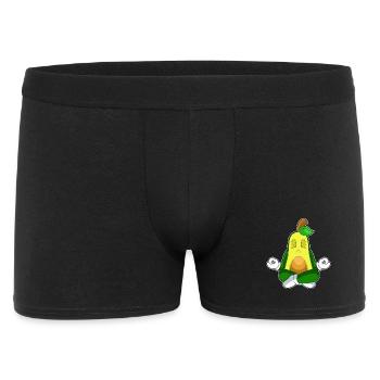 Avocado Yoga Fitness Meditation - Männer Boxer Shorts - Schwarz - Vorne
