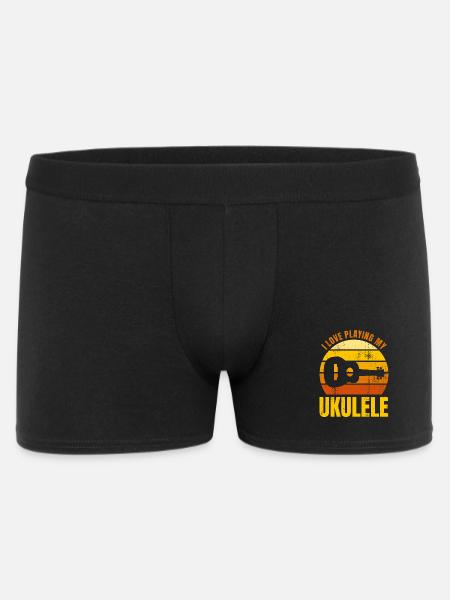Motivational Ukulele Saying - Men's Boxer Shorts - black