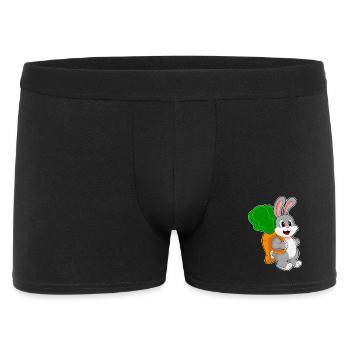 Hase Schüler Rucksack Schule - Männer Boxer Shorts - Schwarz - Vorne