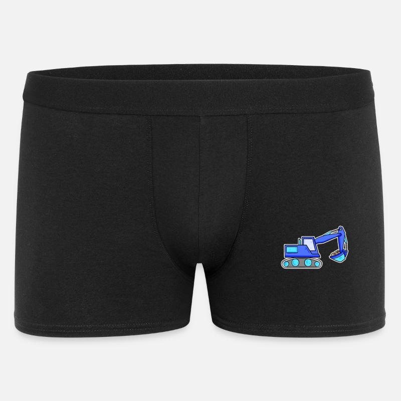 Bagger Baustelle Baggerfahrer Blau - Männer Boxer Shorts - Schwarz