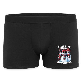 Chillin With My Snowmies Sunglasses Snowmen - Men's Boxer Shorts - black - Front