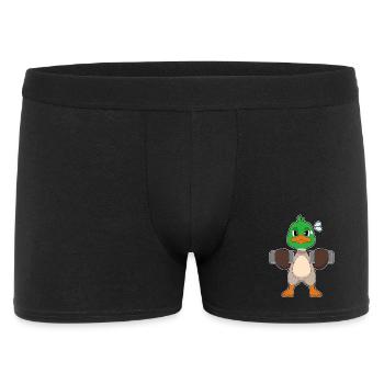Duck Bodybuilder Dumbbells Bodybuilding - Men's Boxer Shorts - black - Front