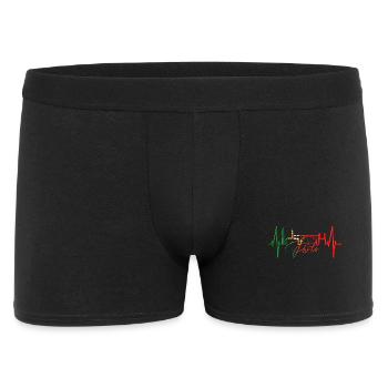 Porto Skyline Herzschlag Portugal Herz Love Porto - Männer Boxer Shorts - Schwarz - Vorne