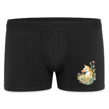 Hand drawn beautiful fox in the meadow - Men's Boxer Shorts - black - Front