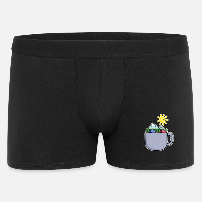 Café Mountain Mountains Summit - Boxer Homme - noir