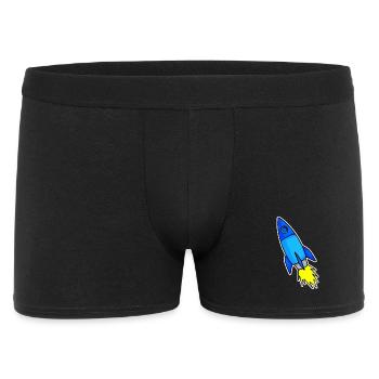 Fusée bleue - Boxer Homme - noir - Devant