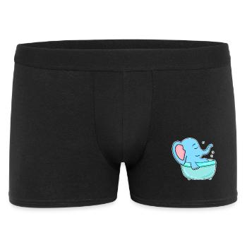 Badewanne Elefant - Männer Boxer Shorts - Schwarz - Vorne