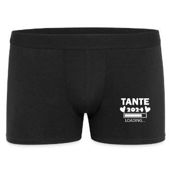 Tante 2024 - Tante werden - Tante Geschenk - Männer Boxer Shorts - Schwarz - Vorne