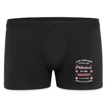 Cadeau Humoristique Biologiste Princesse - Boxer Homme - noir - Devant