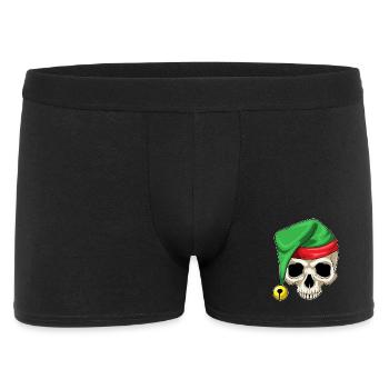 Chapeau de père Noël tête de mort - Boxer Homme - noir - Devant
