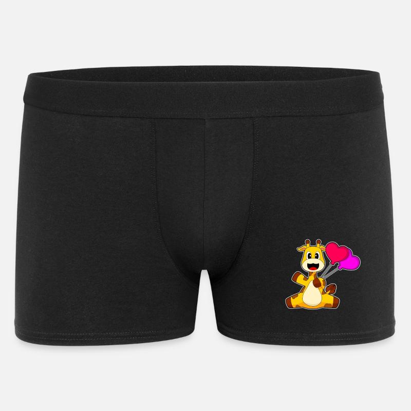 Giraffe Luftballon - Männer Boxer Shorts - Schwarz