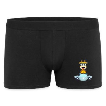 Giraffe Flugzeug - Männer Boxer Shorts - Schwarz - Vorne