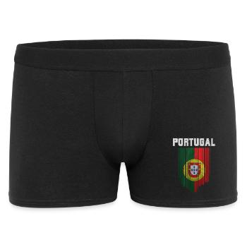 Flagge von Portugal, portugiesischer Stolz - Männer Boxer Shorts - Schwarz - Vorne