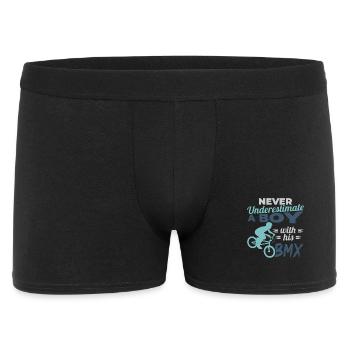 Never underestimate a boy with BMX - Men's Boxer Shorts - black - Front