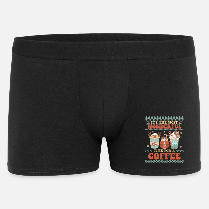 Pull de Noël moche - Boxer Homme - noir