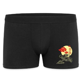 Coucher de soleil manga - Boxer Homme - noir - Devant