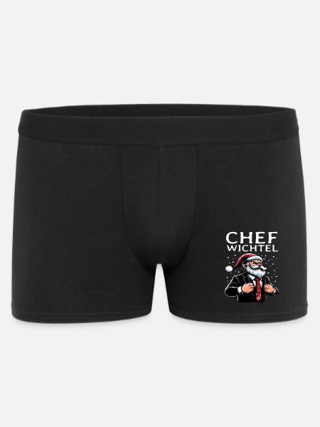 Chef Wichtel Weihnachts Gnom - Männer Boxer Shorts - Schwarz