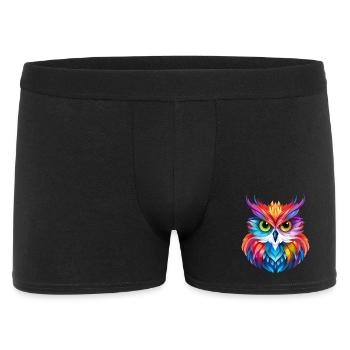 Conception de hibou - Boxer Homme - noir - Devant