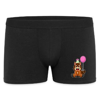 Ballon d’anniversaire de cheval - Boxer Homme - noir - Devant