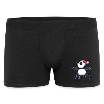 Yoga de Noël Panda - Boxer Homme - noir - Devant