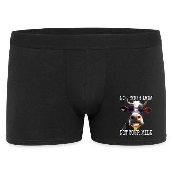 Pas ta mère Pas ton lait Végétalien Végétarien Végétarien - Boxer Homme - noir - Devant