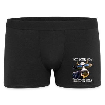 Pas ta mère Pas ton lait Végétalien Végétarien Végétarien - Boxer Homme - noir - Devant