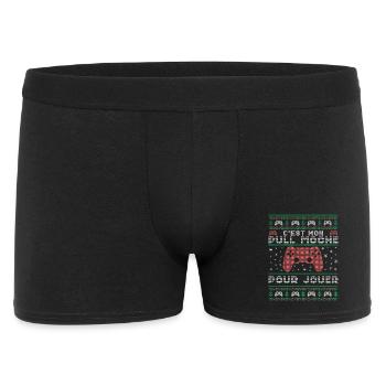 Pull Moche Noël GamerJeux Vidéo Gaming Ado Joueur - Boxer Homme - noir - Devant