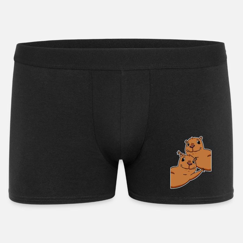 Capybara Wasserschwein - Männer Boxer Shorts - Schwarz