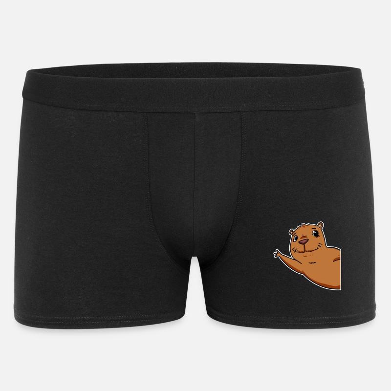Capybara Wasserschwein - Männer Boxer Shorts - Schwarz