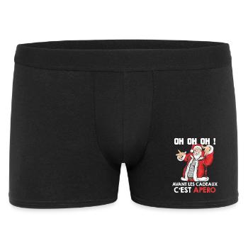OH OH OH Cadeaux Apéro Humour Noël Famille Pull - Boxer Homme - noir - Devant