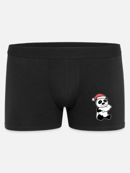Panda Mignon Fatigué Noël - Boxer Homme - noir