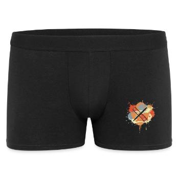 Stylo et règle vintage - Boxer Homme - noir - Devant