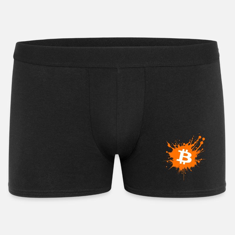 Bitcoin Crypto Cryptocurrency Splash - Männer Boxer Shorts - Schwarz