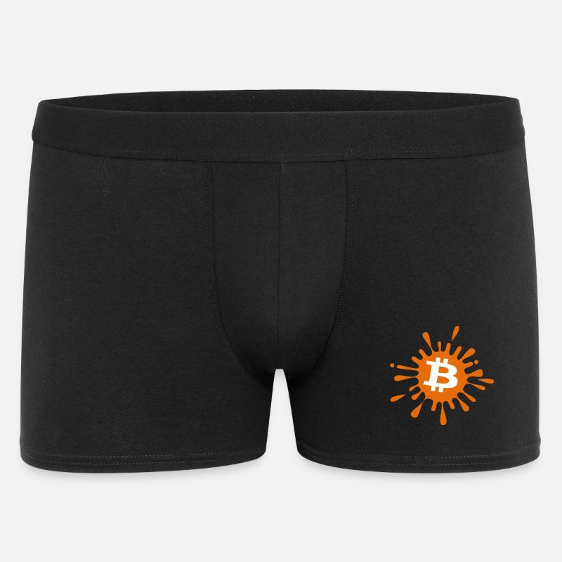 Bitcoin Crypto Cryptocurrency Splash - Männer Boxer Shorts - Schwarz