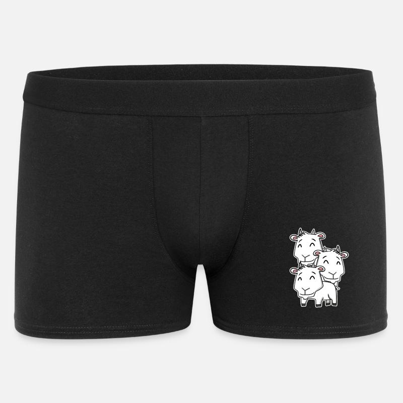 Ziege Motiv - Männer Boxer Shorts - Schwarz