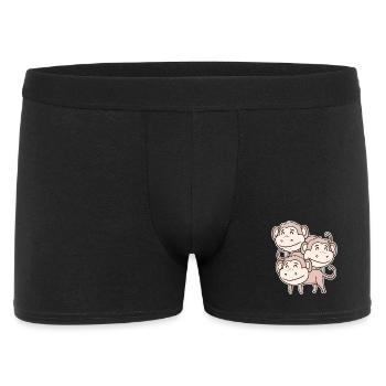 Cute Monkey - Monkey Motif - Men's Boxer Shorts - black - Front