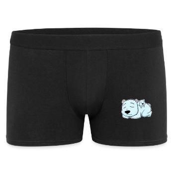 Bear Family - Bear with Baby - Men's Boxer Shorts - black - Front