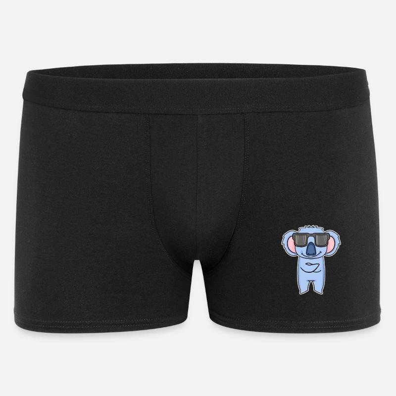 Koala mit Brille - Männer Boxer Shorts - Schwarz
