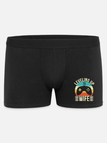 Wife Gamer Leveling Up To Wife - Boxer Homme - noir