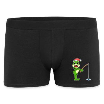 Frog Christmas Fishing - Men's Boxer Shorts - black - Front