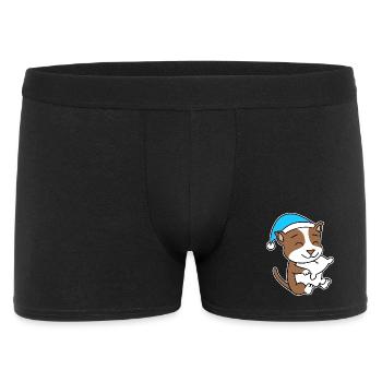 Staffordshire Bull Terrier Chien fatigué de sommeil - Boxer Homme - noir - Devant