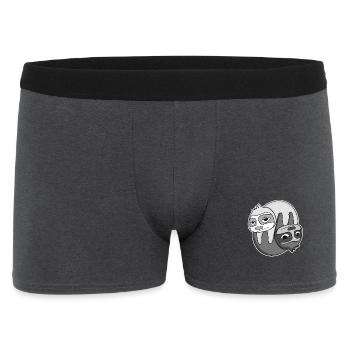 Yin Yang Sign Sloth - Men's Boxer Shorts - charcoal grey - Front
