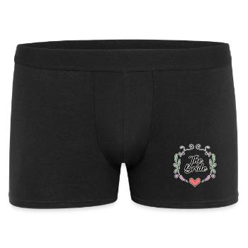 Dicton de mariée motif coeur - Boxer Homme - noir - Devant