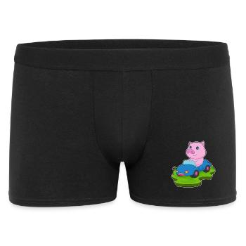 Pig Car - Men's Boxer Shorts - black - Front
