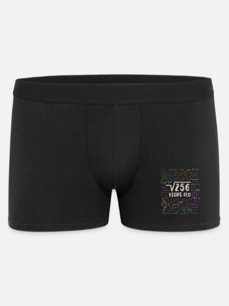 Root of 256 = 16th Birthday - Gift - Men's Boxer Shorts - black