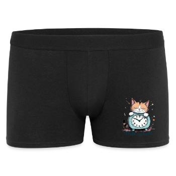 It's time to wake up, cat humor! - Men's Boxer Shorts - black - Front