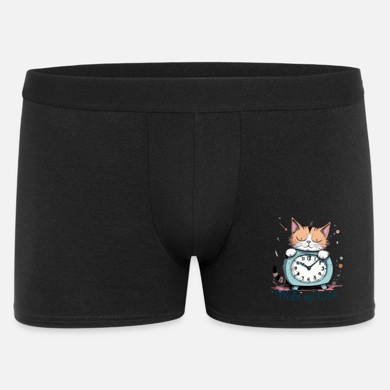 il est temps de se réveiller, humour de chat ! - Boxer Homme - noir