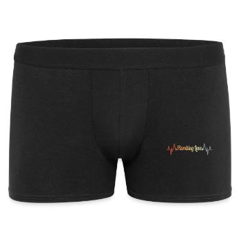 Plombier Palpitations ECG - Boxer Homme - noir - Devant