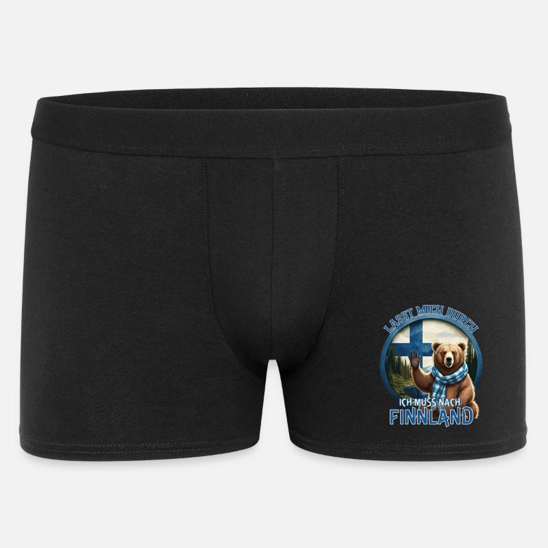 Finnland - Lasst mich Durch - Männer Boxer Shorts - Schwarz